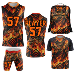 เสื้อฟุตบอล 7v7 แบบขายส่งสั่งทำพิเศษ ระบายอากาศได้ดี พิมพ์ลายบนผ้าสแปนเด็กซ์/โพลีเอสเตอร์ ชุดยูนิฟอร์มอเมริกันฟุตบอลสำหรับผู้ใหญ่แบบ unisex - Product Image 1