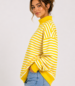 Women's Custom Mock Neck Cotton Sweatshirt, Soft Lightweight Pullover with Breathable Quick-Dry Fabric for Autumn and Winter - Product Image 2