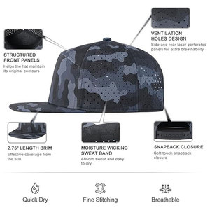Gorra Snapback con Diseño de Camuflaje de Última Moda, 6 Paneles, Visera Plana, Estilo Urbano, Transpirable, Unisex, para Verano - Product Image 6