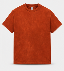 Camiseta de Hombre de Manga Corta, Cuello Redondo, Color Mostaza Sólido, 100% Algodón, Corte Holgado, Informal, Tejido Transpirable - Product Image 5