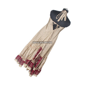 New Bohemian Fashionable Women's Wear Vintage Sari Silk <b>Spaghetti</b> Maxi Dress Ladies Elegant Dinner Gown Sleeveless Evening Gowns - Product Image 4