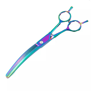 Tijeras de Entresacar de Colores Arcoíris para Peluquería, Tijeras de Entresacar Profesionales de Alta Calidad con Logotipo Personalizado - Product Image 1