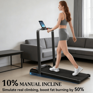 Tapis Roulant Pieghevole per Casa (Peso Utente Massimo 120kg, Piegatura Manuale, Test Frequenza Cardiaca, Materiale ABS, Fitness Domestico) - Product Image 4