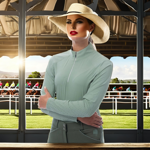 Camiseta de Equitación Personalizada 2024 de Secado Rápido para Mujer, Fabricante de Ropa Ecuestre - Product Image 1