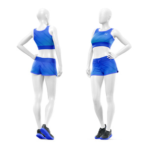 Ensemble de sport pour femmes, soutien-gorge et short de yoga écologiques, sublimation, séchage rapide, vêtements de sport, fabricant OEM - Product Image 3