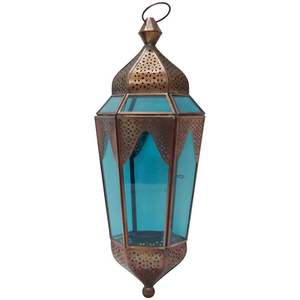 Lanterne marocaine en métal festive pour la décoration des fêtes, rehaussant les célébrations grâce à une éclairage magique et une élégance culturelle - Product Image 5