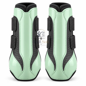 Bottes de brossage pour chevaux durables avec rembourrage doux, sangles sécurisées et ajustement confortable pour la pratique quotidienne et les séances d'entraînement. - Product Image 1