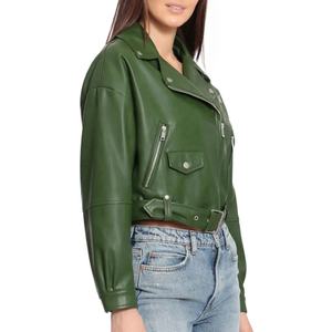 เสื้อแจ็คเก็ตหนังแฟชั่นสำหรับผู้หญิง,เสื้อแจ็คเก็ตหนังแฟชั่นสไตล์ฮิปฮอปสำหรับใส่ในฤดูหนาว - Product Image 3
