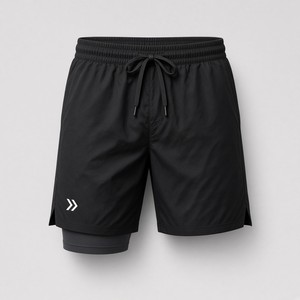 Custom Gym <b>Shorts</b> 2 in 1 <b>with</b> Compression Liner and <b>Phone</b> <b>Pocket</b>, Quick Dry Men's Training <b>Shorts</b> 5 or 7 Inch, Women's Option - Product Image 2