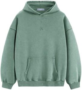เสื้อฮู้ดดี้แบบเรียบง่ายสำหรับผู้ชายและผู้หญิง สไตล์วินเทจ ล้างสีแบบแอซิดวอช ทรงโอเวอร์ไซส์ เสื้อสเวตเชิ้ตลำลอง สตรีทแวร์ เสื้อฮู้ดดี้แบบสวมหัว - Product Image 1
