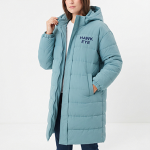 Manteau matelassé mi-long pour femme, vente en gros, chaud, léger, à capuche, veste d'hiver longue, rembourrée, décontractée, pour l'extérieur - Product Image 4