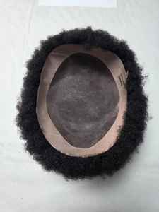 Peluca Afro de Cabello Humano Indio 100% Remy, Ondas Sueltas, Ondas Profundas, Ondas Naturales, Impermeable, con Base de Monofilamento, Taz Hair BD - Product Image 3