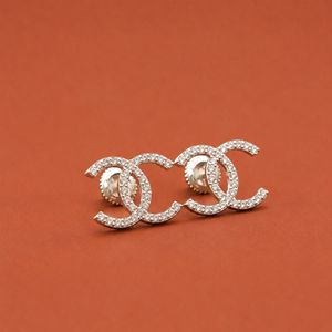 Luxury Double C Inspired <b>Earrings</b> With Moissanite Detailing 925 <b>Sterling</b> <b>Silver</b> <b>Stud</b> <b>Earring</b> Gift for Women - Product Image 2