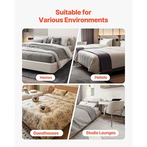 Base letto matrimoniale con telaio a molle e tessuto lavabile in acciaio inossidabile resistente, con supporto per materasso da 9,1 pollici - Product Image 5
