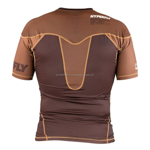2025 new design Quality Guarantee Polyester and Spandex Quick Dry short Sleeve <b>Rash</b> <b>Guards</b> for <b>Men</b> by Bright Way International - Product Image 6