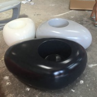 Fauteuil œuf en forme de galet, pot de fleurs, jardinière, autres meubles publics, chaises d'attente modernes d'extérieur
