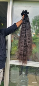 Extensiones de cabello humano de un solo estiramiento Remy indio estilo ondulado rizado de proveedor indio - Product Image 6