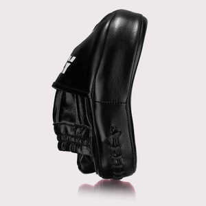 Último Modelo OEM Guante de Boxeo de Cuero Genuino de Vaca con Protección para Dedos MMA Muay Thai Kickboxing Negro Fly Focus Mitt - Product Image 2