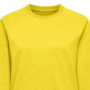 Sudadera Amarilla de Cuello Redondo para Mujer, Manga Larga, Color Sólido, Tejido de Algodón Transpirable, Ropa de Otoño - Product Image 6