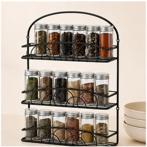 Rust Resistant Finish for Bathroom <b>Towel</b> and toiletries Organizer Minimalist <b>Standing</b> Type Three Tier Metal Storage Rack - Product Image 2