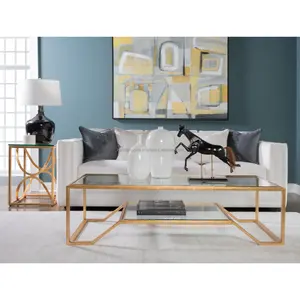 Luxury Modern Coffee <b>Table</b> with Metal Frame and Wood Top Home Furniture Storage & Portable Design Zahid Exports - Product Image 4