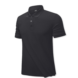Polo en coton doux tricoté à col boutonné, manches courtes, pour homme, été - Product Image 2