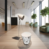 Lámpara de Pie LED Moderna - Foco Decorativo para Lectura y Uso en Sala de Estar/Dormitorio/Oficina, Acero Inoxidable, Tamaño Personalizable