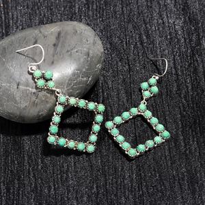 Latest Design Natural Turquoise Gemstone <b>Silver</b> Plated Drop 925 Sterling <b>Silver</b> <b>Wedding</b> Jewelry Wholesale At Best Price - Product Image 2