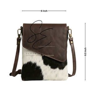Hair On Hide Crossbody Sling Bag Leather Mobile Purse Adjustable <b>Strap</b> Daily Use <b>Shoulder</b> Bag Women - Product Image 3