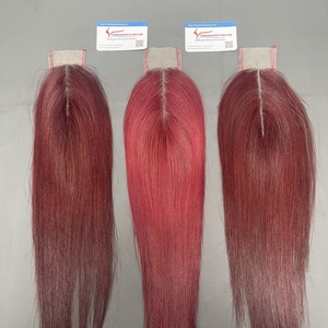 100% ต่อผมมนุษย์แบบมัดผมแบบตรงนิ้วทำจากสวิสเอชดีปิดลูกไม้ - Product Image 6