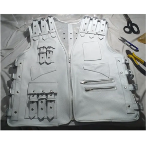 High Performance <b>Leather</b> Motorcycle Riding Vest Men Racing Safety Windproof Plus Size Custom Made Waterproof 2026 Made Pakistan - Product Image 1