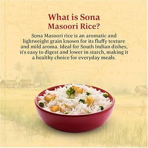 ข้าวโซนา มาซูริ พรีเมียม ข้าวขาวเมล็ดกลางธรรมชาติ คุณภาพส่งออก ดีต่อสุขภาพ เหมาะสำหรับปรุงอาหารทุกวัน ไม่ใช่ข้าวบาสมาติ เนื้อนุ่ม หอม อร่อย ปราศจากกลูเตน - Product Image 1