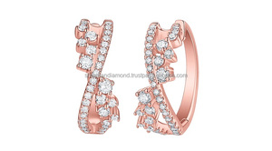 Trendy Custom 10K Solid Gold Moissanite Diamond Huggie Hoop Stacking <b>Stud</b> Everyday Fashion Earrings Jewelry for Women Wholesale - Product Image 6