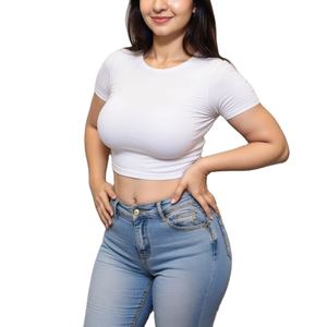 Nueva llegada Crop Tank Cami sólido diseño personalizado suéter corto de mujer y camiseta logotipo personalizado proveedor de Bangladesh - Product Image 5