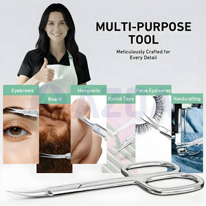Ciseaux à cuticules en acier inoxydable, pointe fine et incurvée, portables, pour manucure professionnelle, soin précis des ongles et des cuticules - Product Image 5