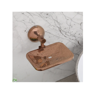 Porte-savon en laiton massif en forme de feuille, doré, de luxe, pour salle de bain, hôtel, spa, décoration de salle de bain - Product Image 2