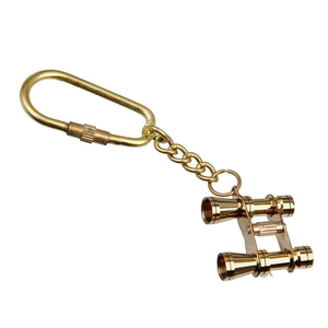Porte-clés mousqueton avec télescope de poche vintage en laiton antique, article de collection classique, cadeau - Product Image 2