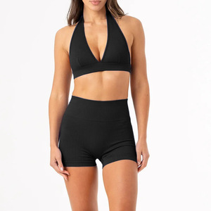 Conjunto Deportivo de Sujetador Deportivo y Pantalones Cortos para Mujer, Conjunto de Dos Piezas para Correr, Fitness, Pilates y Yoga - Product Image 1