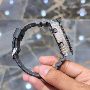 Iced Out Moissanite <b>Watch</b> Stainless Steel Case Sapphire Crystal Analog Quartz Unisex Hip Hop Streetwear Stylish Jewelry - Product Image 4