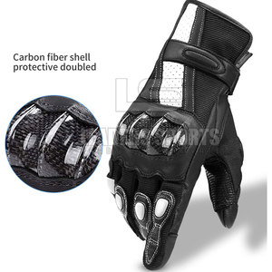 ถุงมือมอเตอร์ไซค์หนังคุณภาพสูง ดีไซน์ใหม่ปี 2026 สำหรับกีฬากลางแจ้ง ระบายอากาศได้ดี พร้อมแผ่นป้องกันฝ่ามือ - Product Image 3