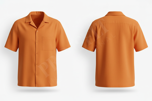 Camisa de Vestir Personalizada en Color y Talla, Manga Corta, con Botones y Bolsillo, Informal, de Verano, de Algodón y Poliéster, Cómoda - Product Image 4