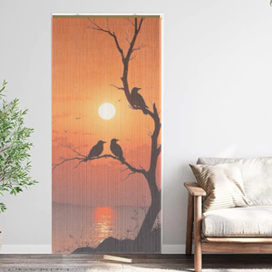Luxury Bamboo Beaded Curtain Handmade Vietnamese Craftsmen Custom Room Divider Bohemian Design Blackout Light Control Durable - Product Image 2