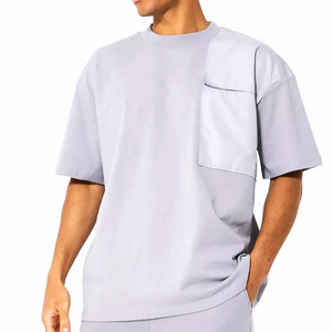 ชุดเซ็ตฤดูร้อนลำลองสำหรับผู้ชายไซส์ใหญ่ ขายส่ง รับสกรีนโลโก้ ผ้าฝ้าย 100% ระบายอากาศได้ดี ชุด 2 ชิ้น - Product Image 6