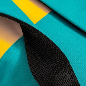 Yellow and blue color matching design <b>backpack</b> simple roll top <b>backpack</b> <b>large</b> capacity sports <b>backpack</b> daily bag - Product Image 5