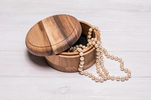 Modern Round Wooden Jewelry Organizer Box Glass Window Ring Display <b>Storage</b> Case Multi Slot Velvet Lined Jewelry Organizer Box - Product Image 2