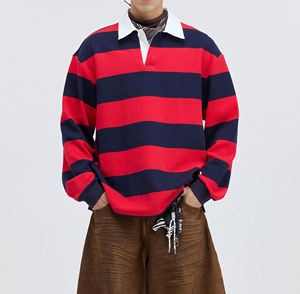 Maillot de rugby personnalisé en tricot pour hommes, manches longues, style polo, vente en gros - Product Image 2