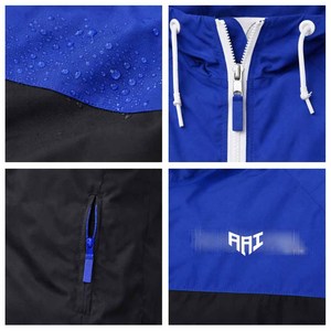 Men Hooded <b>Jacket</b> Waterproof Windbreaker Wholesale USA Custom Outdoor <b>Zip</b> <b>Up</b> <b>Jacket</b> Bulk B2B Supplier - Product Image 5