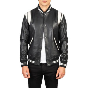 Chaqueta Bomber Negra con Capucha y Cuello Alto, Logotipo Frontal, de Lona, Unisex, Forro de Algodón para Invierno 2026 - Product Image 1