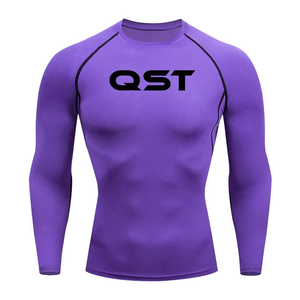 เสื้อรัดกล้ามเนื้อแขนยาวระบายอากาศได้ดีระดับพรีเมียมสำหรับ MMA BJJ Grappling No Gi Training  รับสกรีนโลโก้ 220 กรัม ผ้าสแปนเด็กซ์/โพลีเอสเตอร์ - Product Image 6