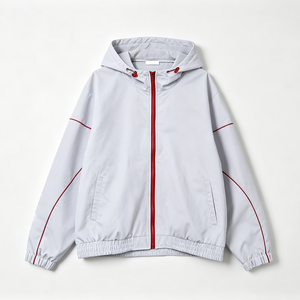 Custom Hoodies <b>Jacket</b> Color Block Splicing Design Utility Zipper Packet Wind Breaker <b>Jacket</b> - Product Image 4
